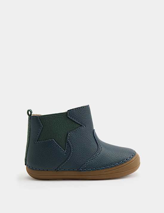 Chelsea-Stiefel f&uuml;r Kinder aus Leder, zum Laufenlernen (17,5&ndash;21,5)