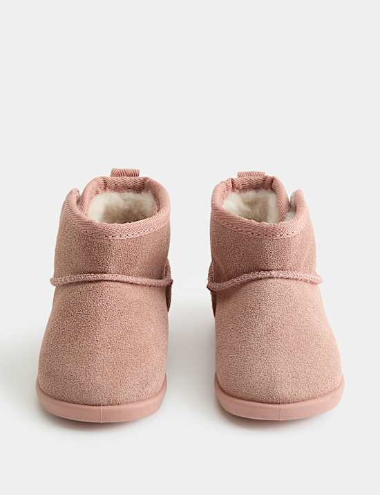 Kn&ouml;chelhohe Stiefel aus Wildleder f&uuml;r Kinder, zum Laufenlernen (17,5-21,5)