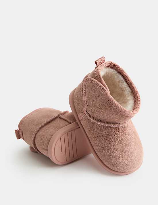 Kn&ouml;chelhohe Stiefel aus Wildleder f&uuml;r Kinder, zum Laufenlernen (17,5-21,5)