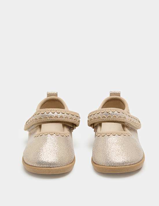 First Walker Shimmer Riptape Ballet Pumps (2 Small - 5 Small)