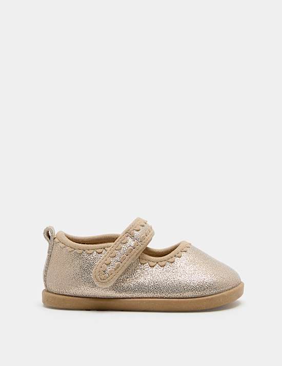 First Walker Shimmer Riptape Ballet Pumps (2 Small - 5 Small)