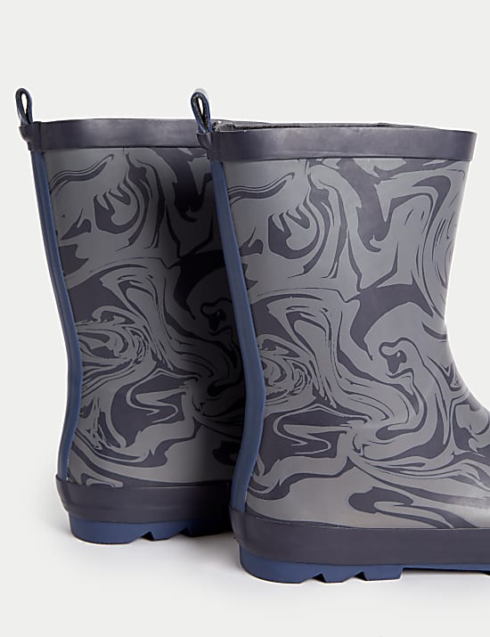 Kids&rsquo; Marble Wellies (4 Small - 7 Large)