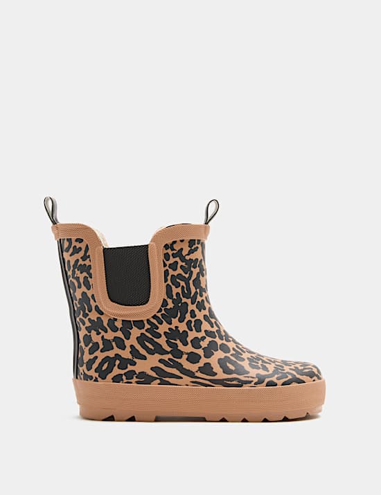 Kids' Leopard Print Wellies (3 Small - 12 Small)