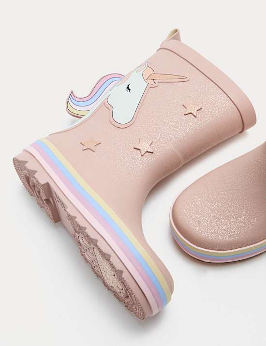 Kids' Unicorn Wellies (4 Small - 2 Large)