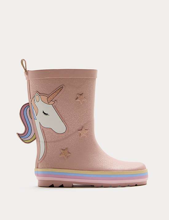Bottes enfants en caoutchouc à motif licorne (du 20,5 au 34,5)