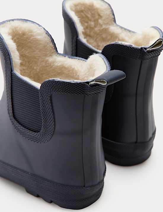 Kids' Warm Lined Chelsea Wellies (3 Small - 2 Large)