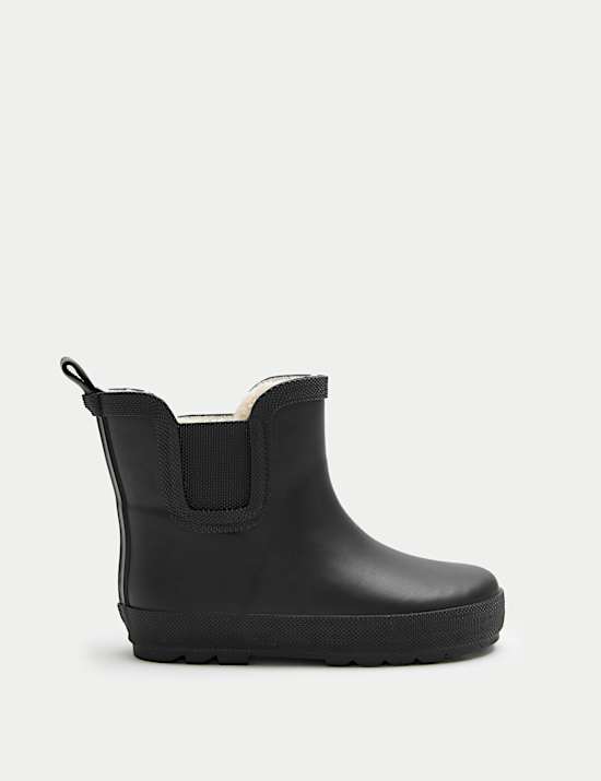 Sepatu Bot Hujan Chelsea dengan Lapisan Hangat untuk Anak-Anak (3 Kecil - 2 Besar)