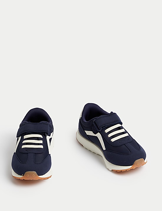 Baskets enfants à bande auto-agrippante et motif color block (du 20 au 35)