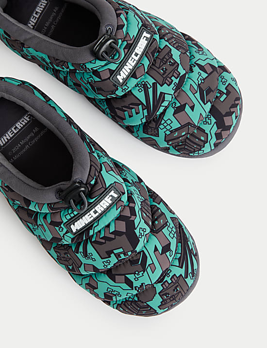 Kids' Minecraft&trade; Slippers (9 Small - 7 Large)