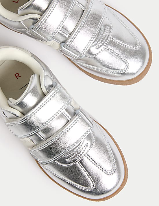 Kids' Metallic Riptape Trainers (4 Small - 2 Large)
