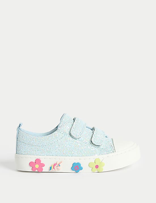 Kids' Glitter Riptape Trainers (4 Small - 13 Small)