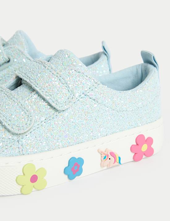 Kids' Glitter Riptape Trainers (4 Small - 13 Small)