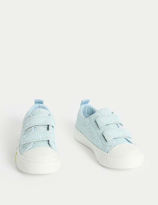 Kids' Glitter Riptape Trainers (4 Small - 13 Small)