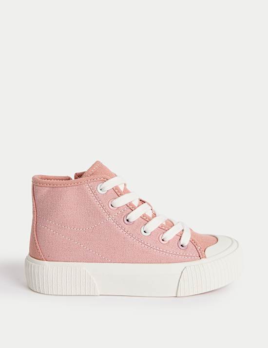 Hoge canvas kindersneakers met Freshfeet™ (maat 20,5-40,5)