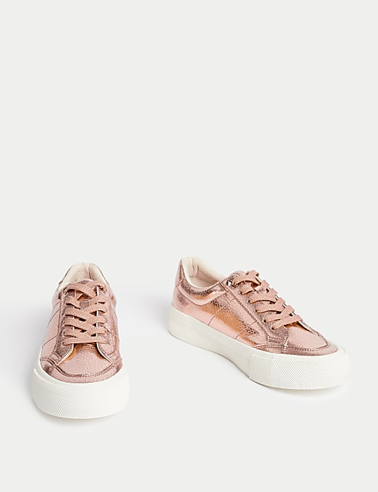 Kids' Freshfeet&trade; Metallic Trainers (3 Large - 6 Large)