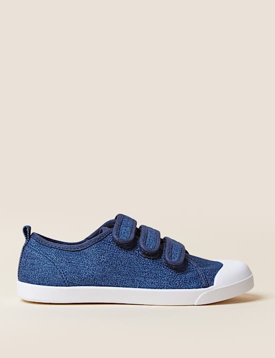 Kids' Freshfeet&trade; Denim Riptape Trainers (13 Small - 7 Large)