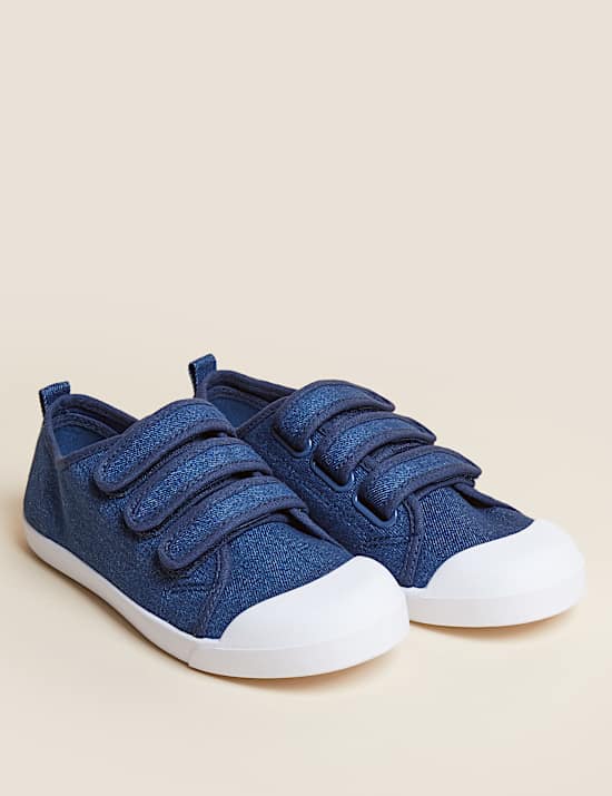 Kids' Freshfeet&trade; Denim Riptape Trainers (13 Small - 7 Large)