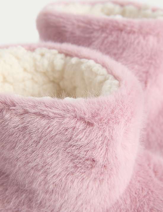 Chaussons montants pour enfants en fausse fourrure (du 20 au 40,5)