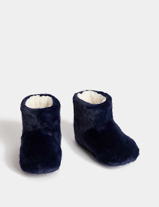 Kids' Faux Fur Slipper Boots (4 Small - 7 Large)