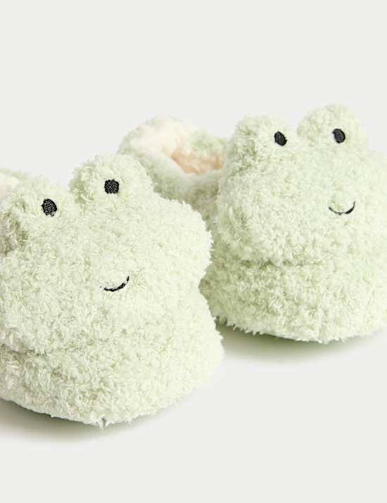 Kids' Frog Slippers (4 Small - 2 Large)