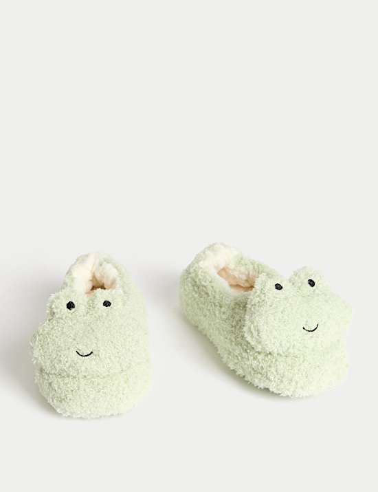 Kids' Frog Slippers (4 Small - 2 Large)