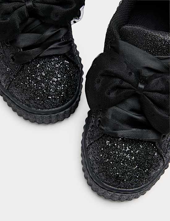 Glitzer-Skater-Sneaker für Kinder (28–37)