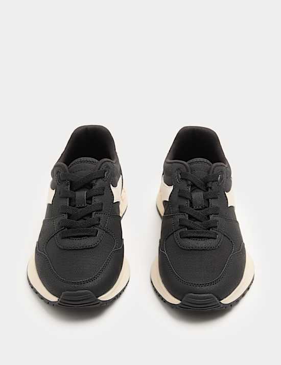 Kids&rsquo; Ultra Elastic Lace Trainers (4 Small-7 Large)