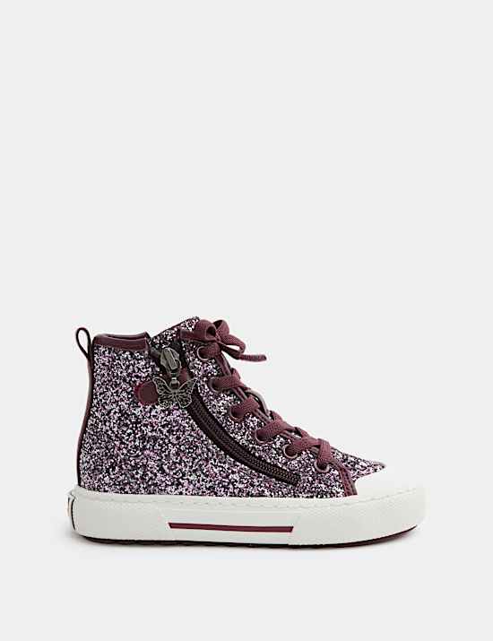 Kids' Glitter Charm High Tops (4 Small - 2 Large)