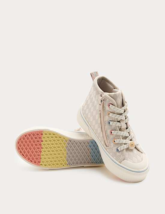 Novelty Patterned High Top Trainers (4 Small - 2 Large)