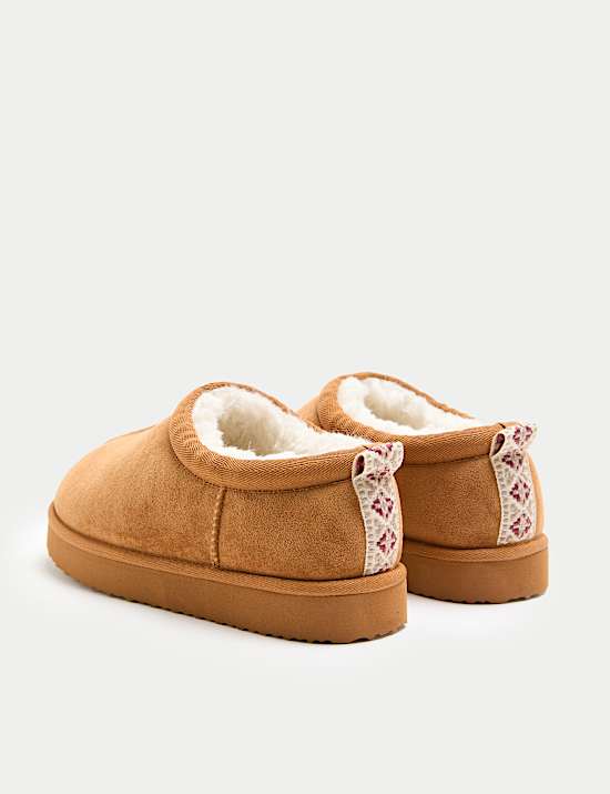 Kids' Faux Fur Lined Slippers (9 Small - 7 Large)