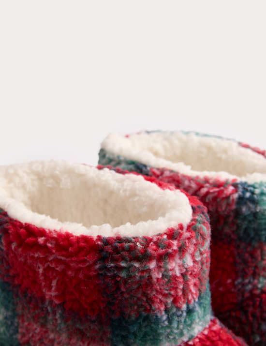 Kids' Check Slipper Boots (4 Small - 7 Large)