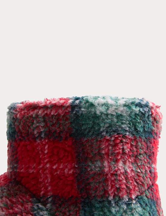 Kids' Check Slipper Boots (4 Small - 7 Large)