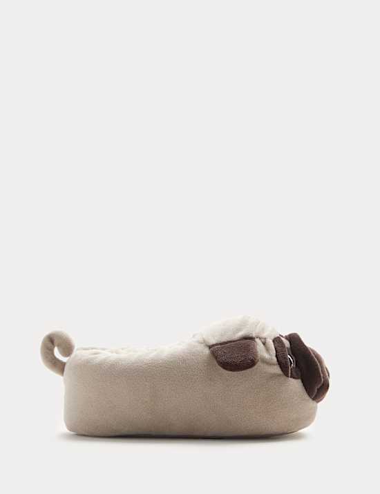 Kids' Pug Slippers (9 Small - 7 Large)