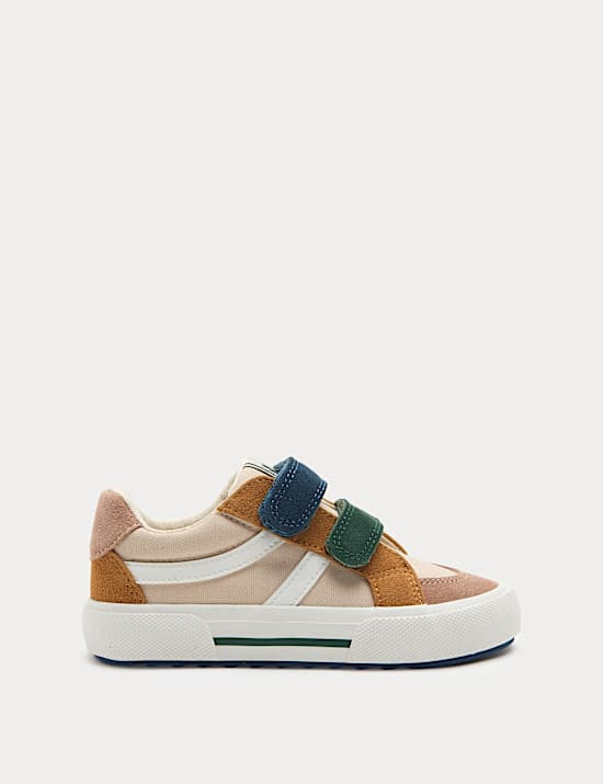 Kids' Low Top Canvas Riptape Trainers (4 Small - 2 Large)