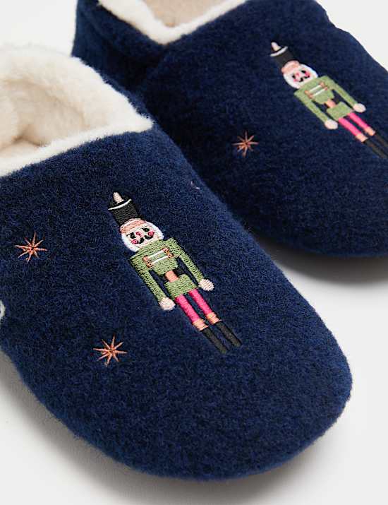 Nussknacker Hausschuhe mit Klettverschluss (20,5–32)