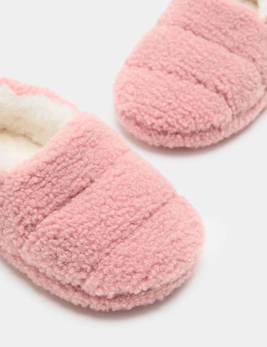 Hausschuhe mit Teddyfell und elastischem R&uuml;cken f&uuml;r Kinder\n            (20,5&ndash;34,5)