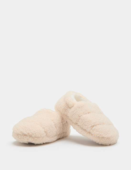 Kids' Borg Elastic Back Slippers (4 Small - 2 Large)