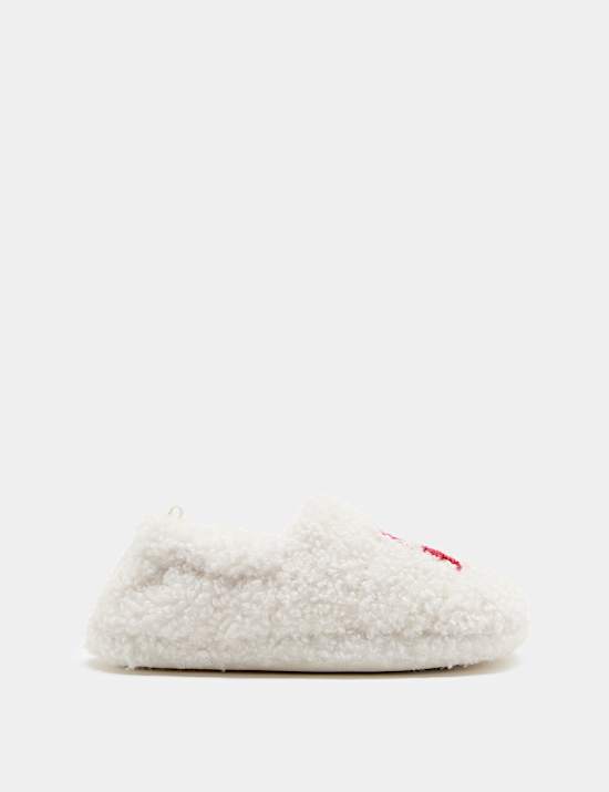 Kids' Badged Elastic Back Slippers (4 Small - 2 Large)