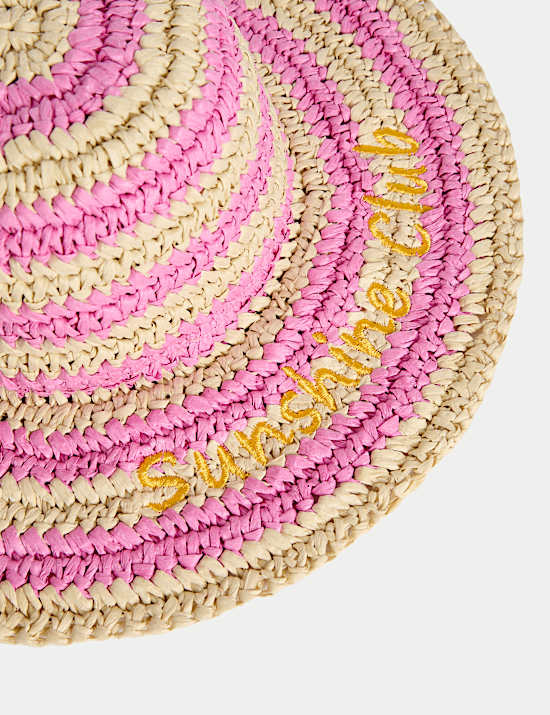 Kids' Straw Wide Brim Hat (18 Mths-13 Yrs)