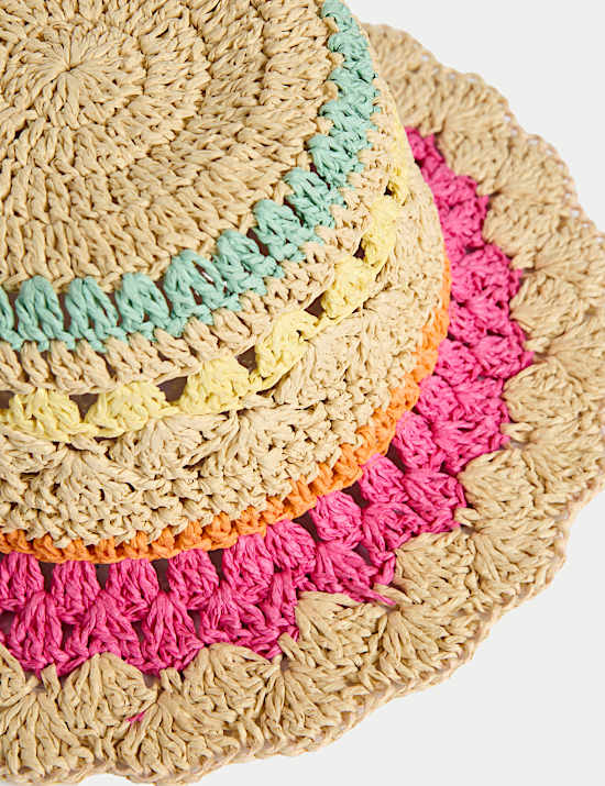 Kids' Striped Straw Sun Hat (18 Mths-13 Yrs)