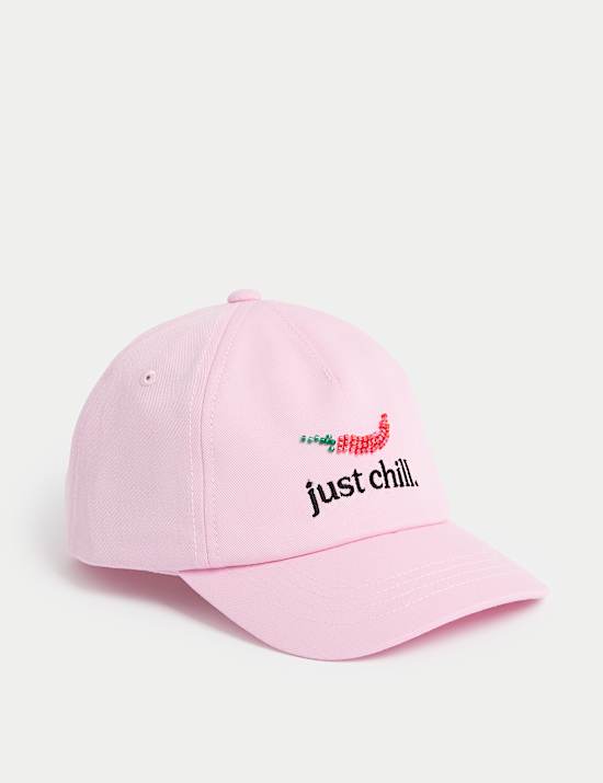 Kids' Pure Cotton Slogan Baseball Cap (3-13 Yrs)
