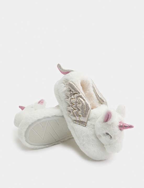 Kids' Unicorn Slippers (4 Small-6 Large)