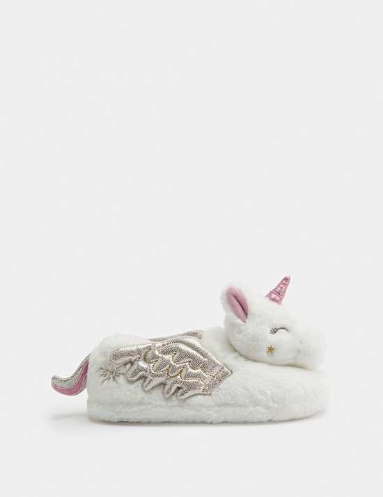 Kids' Unicorn Slippers (4 Small-6 Large)