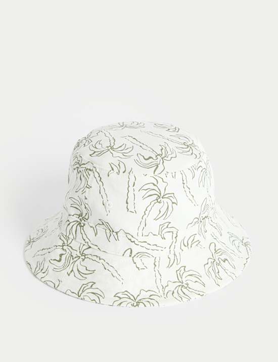 Kids' Pure Cotton Print Bucket Hat (1-13 Yrs)