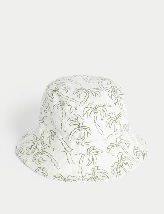 Kids' Pure Cotton Print Bucket Hat (1-13 Yrs)