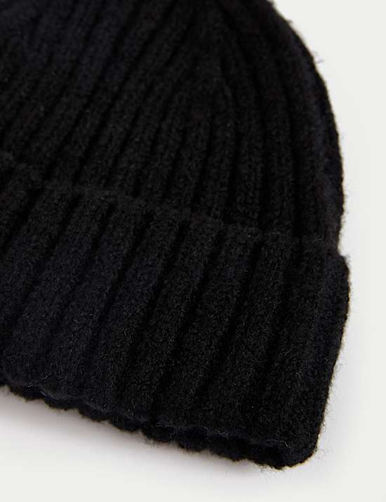Bonnet enfants en maille côtelée (jusqu’au 13 ans)