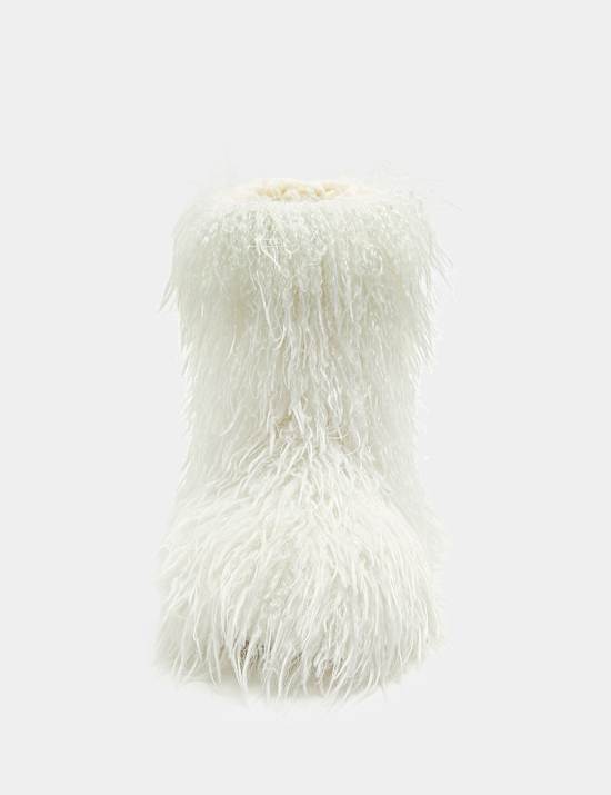 Kids' Tall Fur Slipper Boots (10 Small - 7 Large)
