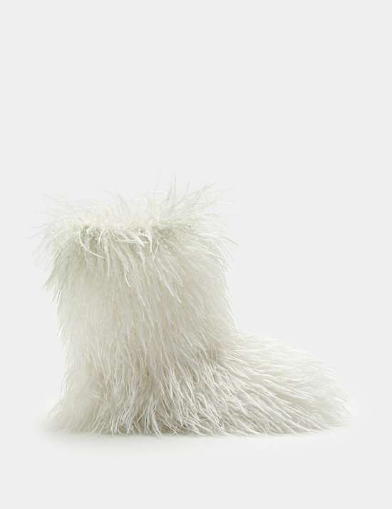 Kids' Tall Fur Slipper Boots (10 Small - 7 Large)