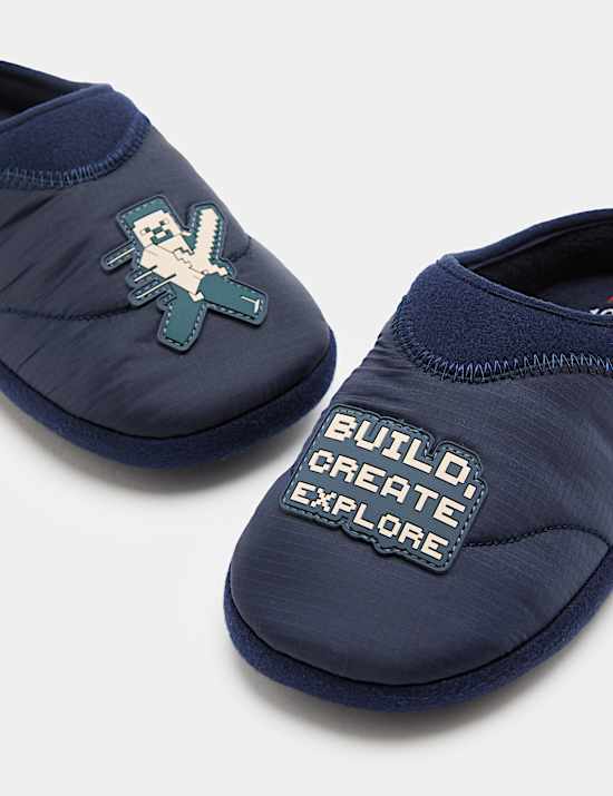 Kids' Minecraft&trade; Slippers (10 Small - 7 Large)
