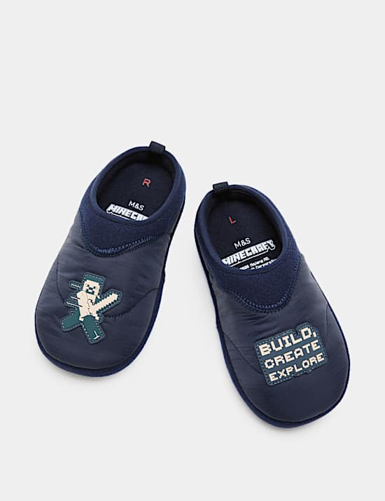 Kids' Minecraft&trade; Slippers (10 Small - 7 Large)